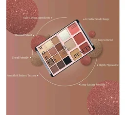 Lakyou Beauty 3 in 1 Makeup Kit 56g | All-in-One Face & Eye Makeup Palette | Eyeshadow, Blush & Highlighter | Highly Pigmented & Travel Friendly | (1)