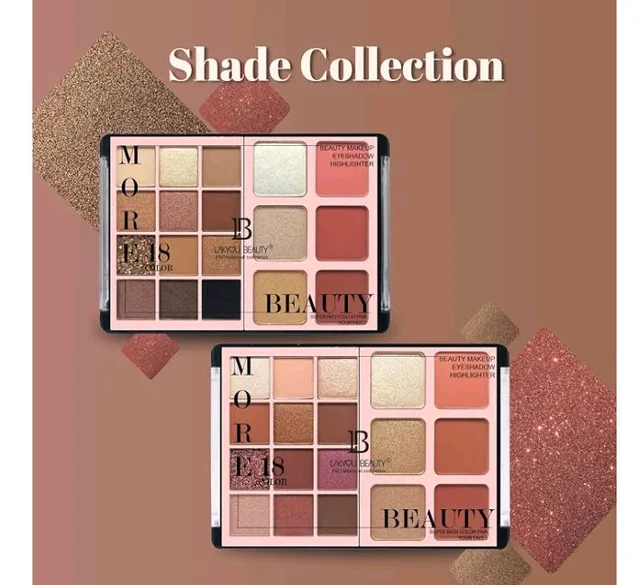 Lakyou Beauty 3 in 1 Makeup Kit 56g | All-in-One Face & Eye Makeup Palette | Eyeshadow, Blush & Highlighter | Highly Pigmented & Travel Friendly | (1)