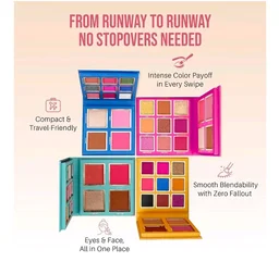 Colors Queen Country Obsession Eyeshadow Palette – London, 21.5g | 9 Highly Pigmented Eyeshadow Palette with 2 Blusher, 1 Highlighter & 1 Bronzer | Matte & Shimmery Finish
9%
off
Product Images and Videos (AI-Generated Alt Text)
