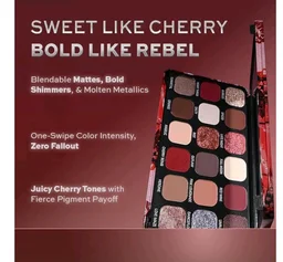 Makeup Revolution Forever Flawless Palette Cherry Rebel Red – Bold Reds & Pinks – Intense Pigmentation & Blendability