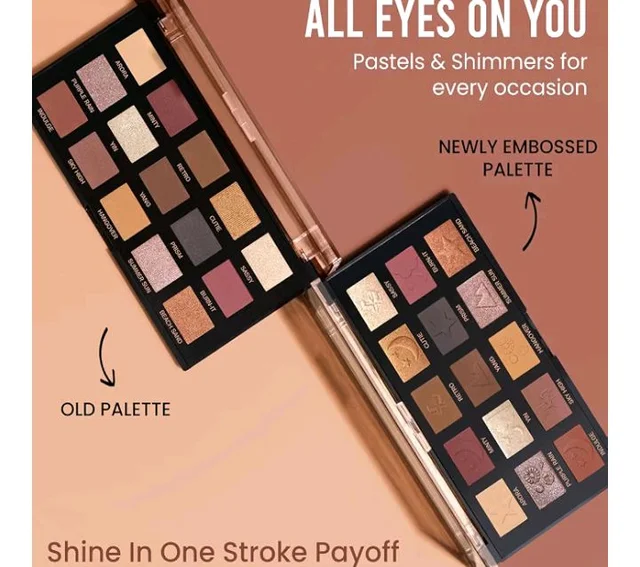 INSIGHT All Eyes On You Eyeshadow Palette (17 g) | Mix of 15 Matte, Shimmer & Metallic Shades | Smooth Texture | Intense Pigment | One Stroke Payoff | Transfer Proof | Long Lasting | Easy Blending | Beginner Friendly Eye Makeup Kit
400+ bought in past month