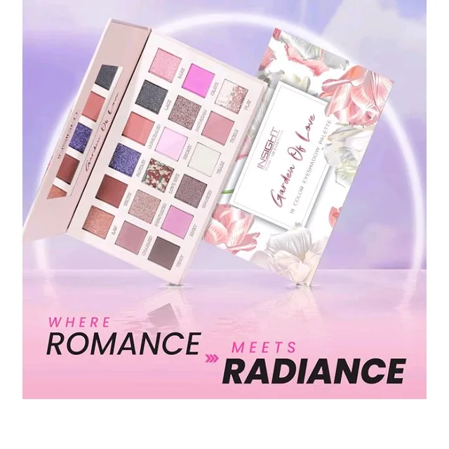 INSIGHT Garden of Love Eyeshadow Palette | 18 Pigmented Shades with Metallic, Shimmer & Multi-Finish Colors | Long-Lasting, Blendable Eye Makeup for Day or Night | 40g
15%
off
Product Images and Videos (AI-Generated Alt Text)