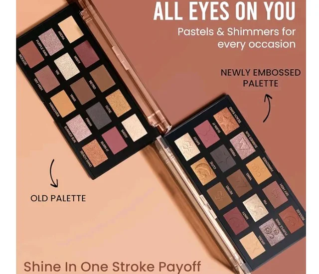 INSIGHT All Eyes On You Eyeshadow Palette (17 g) | Mix of 15 Matte, Shimmer & Metallic Shades | Smooth Texture | Intense Pigment | One Stroke Payoff | Transfer Proof | Long Lasting | Easy Blending | Beginner Friendly Eye Makeup Kit
400+ bought in past month