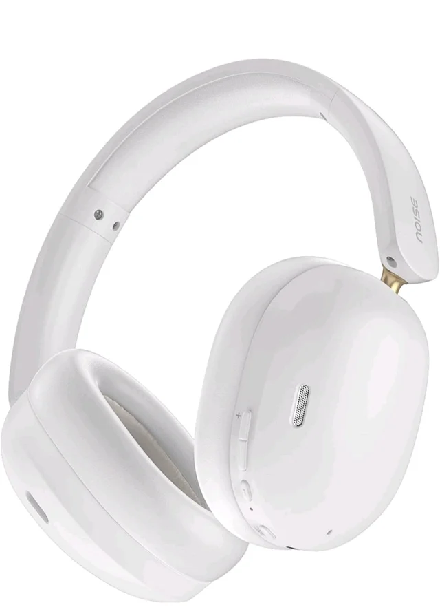 Noise Newly Launched Airwave Max XR Wireless Over-Ear Headphones with 120H Playtime, ANC, HFA Tech, Spatial Audio, Dual Pairing,BT V6.0(Pearl Beige)