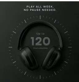 Noise Newly Launched Airwave Max XR Wireless Over-Ear Headphones with 120H Playtime, ANC, HFA Tech, Spatial Audio, Dual Pairing,BT V6.0(Pearl Beige)