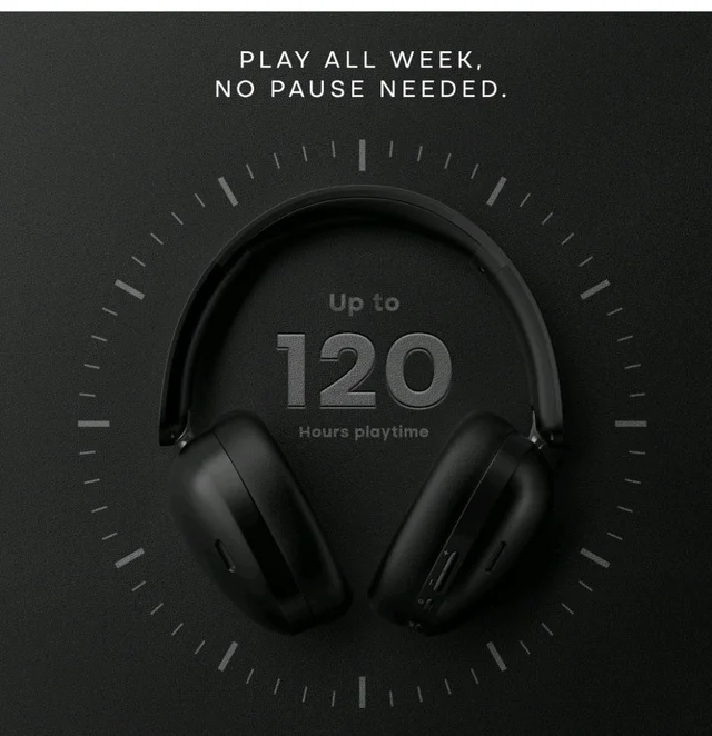 Noise Newly Launched Airwave Max XR Wireless Over-Ear Headphones with 120H Playtime, ANC, HFA Tech, Spatial Audio, Dual Pairing,BT V6.0(Pearl Beige)