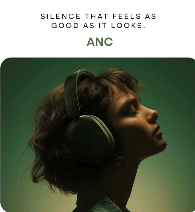 Noise Newly Launched Airwave Max XR Wireless Over-Ear Headphones with 120H Playtime, ANC, HFA Tech, Spatial Audio, Dual Pairing,BT V6.0(Pearl Beige)
