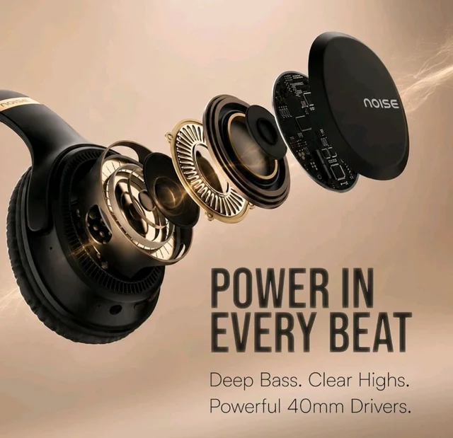 Noise Airwave Max 3 Bluetooth On Ear Headphones with 70H Playtime, 40mm Driver, Low Latency(up to 45ms),Dual Pairing, BT v5.3 (Dark Brown)