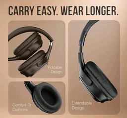 Noise Airwave Max 3 Bluetooth On Ear Headphones with 70H Playtime, 40mm Driver, Low Latency(up to 45ms),Dual Pairing, BT v5.3 (Dark Brown)
