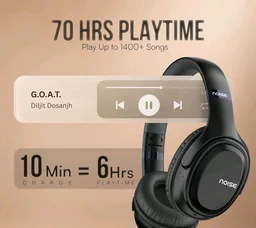 Noise Airwave Max 3 Bluetooth On Ear Headphones with 70H Playtime, 40mm Driver, Low Latency(up to 45ms),Dual Pairing, BT v5.3 (Dark Brown)