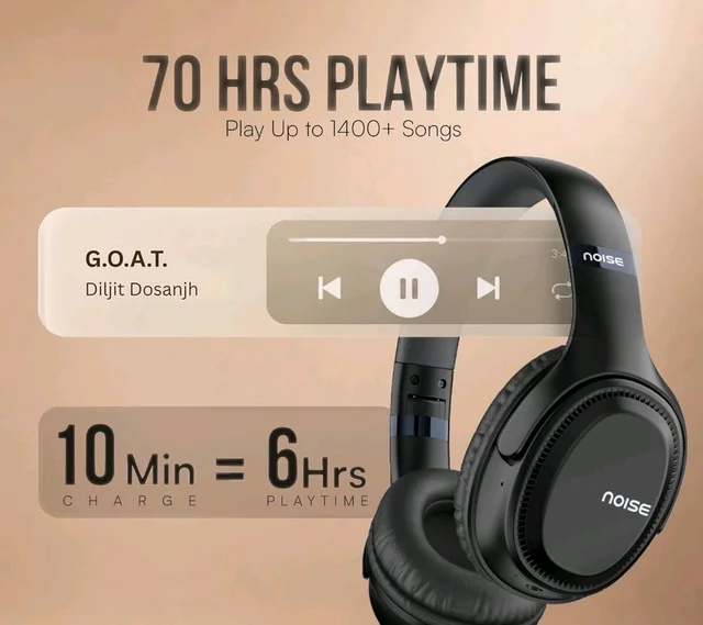 Noise Airwave Max 3 Bluetooth On Ear Headphones with 70H Playtime, 40mm Driver, Low Latency(up to 45ms),Dual Pairing, BT v5.3 (Dark Brown)