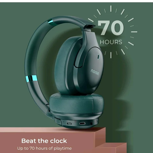 Noise Airwave Max 4 Wireless Over Ear Headphones with 70H Playtime, ENC, 40mm Driver, Low Latency(up to 40ms), Dual Pairing, BT v5.4 (Tropical Teal)