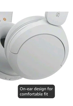 Sony WH-CH520 Wireless Bluetooth Headphones On Ear with Mic, Up to 50Hrs Battery, Quick Charge, DSEE Upscale, Multipoint Connectivity, Voice Assistant, Customized EQ-White
100+ bought in past month