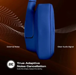 JBL Tune 770NC Wireless Over Ear Headphones with Adaptive Noise Cancellation, Upto 70H Battery, Smart Ambient, Speed Charge, Customized EQ, Google Fast Pair, Multipoint Connect, BT 5.3 - Blue