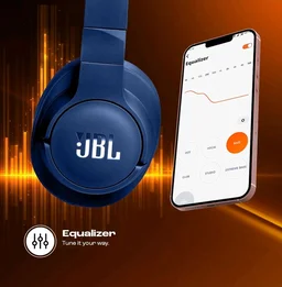 JBL Tune 770NC Wireless Over Ear Headphones with Adaptive Noise Cancellation, Upto 70H Battery, Smart Ambient, Speed Charge, Customized EQ, Google Fast Pair, Multipoint Connect, BT 5.3 - Blue