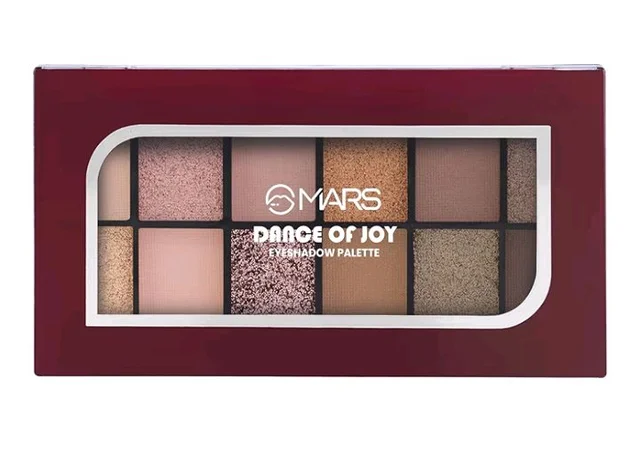 MARS 12 Shades Dance of Joy Eyeshadow Palette | Highly Pigmented and Blendable | Multicolor | Matte and Shimmer Finish (13.2g) (02-Multicolor)