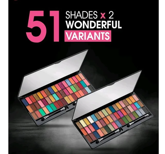 Colors Queen Ultra Pigmented 51 Colors Eyeshadow Palette with Brush | Easy to Blend, Long Wearing Eye Makeup Palette | Eyeshadow Palette with Matte & Shimmery Shades (Multicolor - 01)
50+ bought in past month