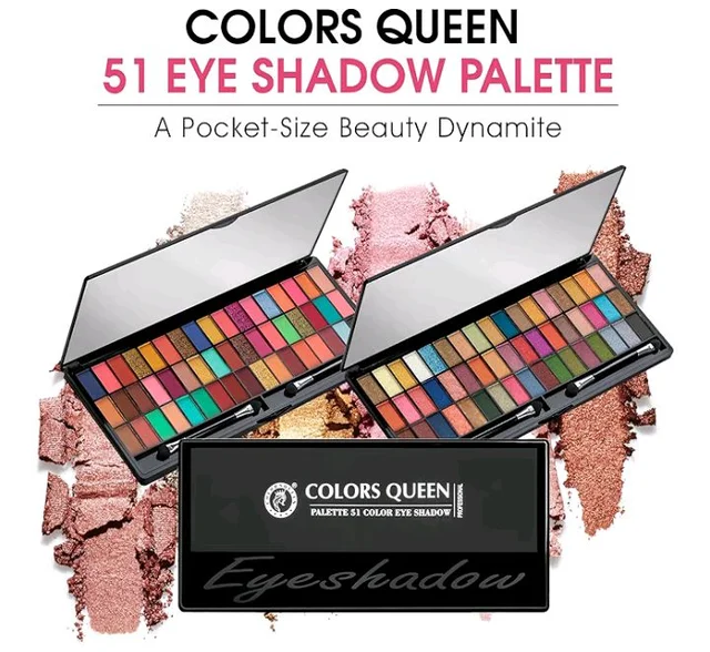Colors Queen Ultra Pigmented 51 Colors Eyeshadow Palette with Brush | Easy to Blend, Long Wearing Eye Makeup Palette | Eyeshadow Palette with Matte & Shimmery Shades (Multicolor - 01)
50+ bought in past month