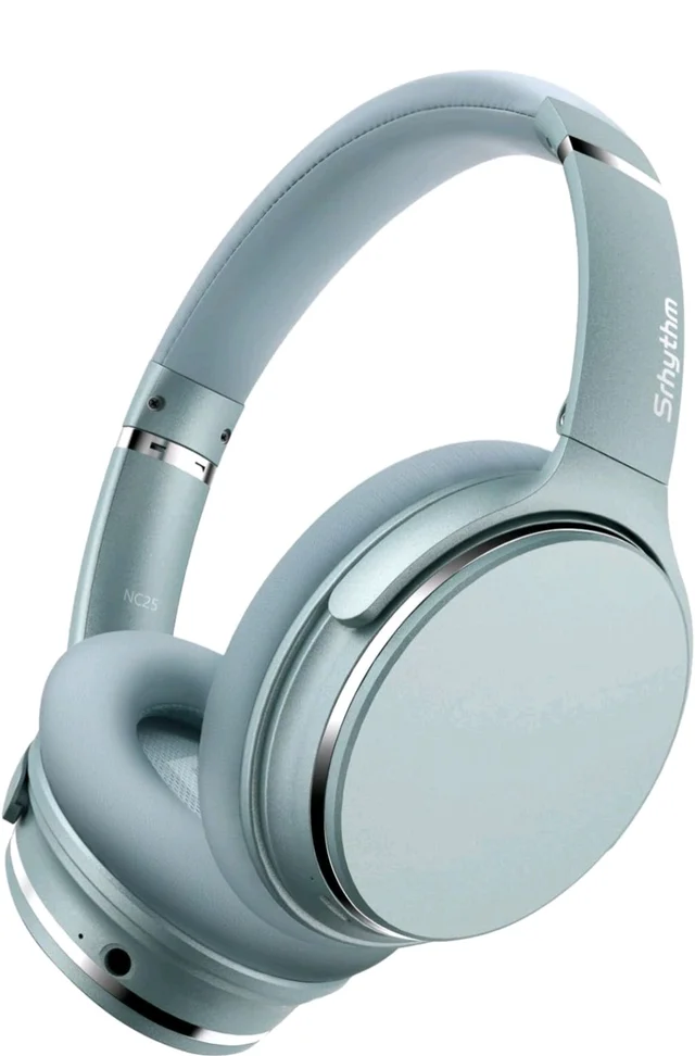 Srhythm NC25 Wireless Headphones Bluetooth 5.3,Lightweight Noise Cancelling Headset Over-Ear with Low Latency,Green