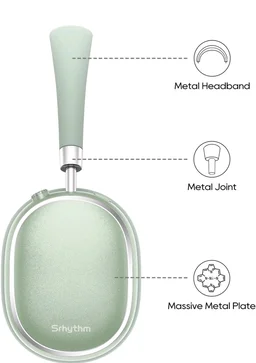 Srhythm NiceComfort 95 Hybrid Noise Cancelling Headphones Wireless
Bluetooth with Transparency,ENC,HD Sound,Slim Headphones Lightweight