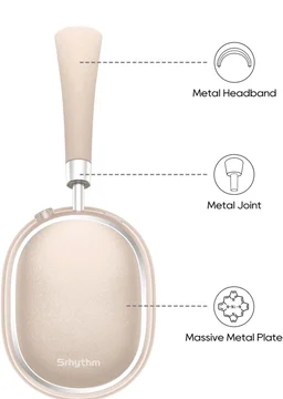 Srhythm NiceComfort 95 Adaptive Noise Cancelling Headphones Wireless
Bluetooth with Spatial Audio,Transparency,ENC,HD Sound,Low Latency for Gaming,Slim Headphones Lightweight
