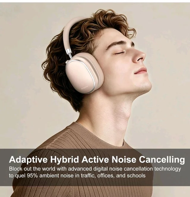 Srhythm NiceComfort 95 Adaptive Noise Cancelling Headphones Wireless
Bluetooth with Spatial Audio,Transparency,ENC,HD Sound,Low Latency for Gaming,Slim Headphones Lightweight