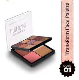 Hilary Rhoda Transform Face Palette | All-in-One | 9 Eyeshadows, 2 Blushes, Highlighter & Contour | Matte + Shimmer Finish | Highly Pigmented | Travel Friendly Makeup Kit (Soft Glam - Shade 01) – 18g
300+ bought in past month