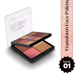 Hilary Rhoda Transform Face Palette | All-in-One | 9 Eyeshadows, 2 Blushes, Highlighter & Contour | Matte + Shimmer Finish | Highly Pigmented | Travel Friendly Makeup Kit (Soft Glam - Shade 01) – 18g
300+ bought in past month
