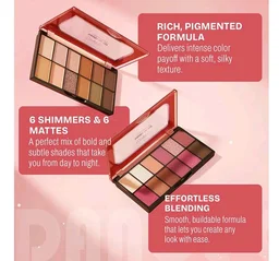 MARS 12 Shades Dance of Joy Eyeshadow Palette | Highly Pigmented and Blendable | Multicolor | Matte and Shimmer Finish (13.2g) (01-Multicolor)
