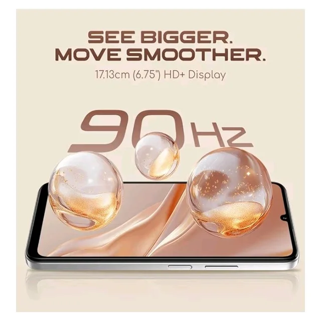 Lava Bold N2 (Siachen White, 4 GB RAM, 64 GB Storage) | 13MP AI Dual Rear Camera | Largest 6.75" HD+ Display | 5000 mAh Battery & 10W Charging | IP64 Water & Dust Proof | Charger & Phone-Case in Box - Siachen White