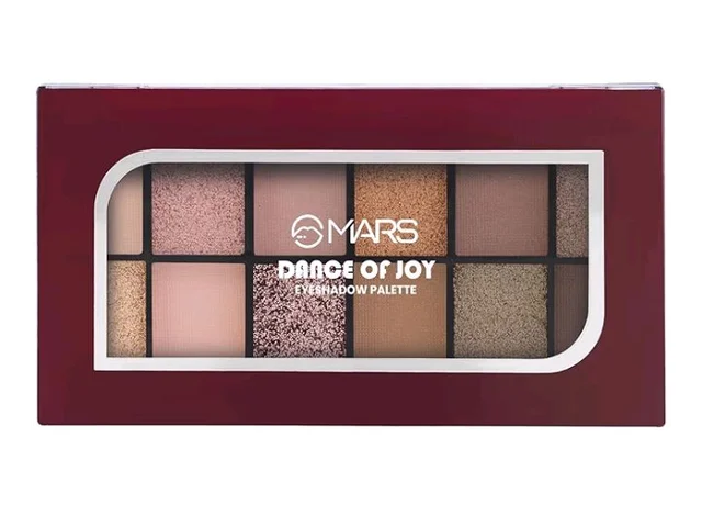MARS 12 Shades Dance of Joy Eyeshadow Palette | Highly Pigmented and Blendable | Multicolor | Matte and Shimmer Finish (13.2g) (02-Multicolor)