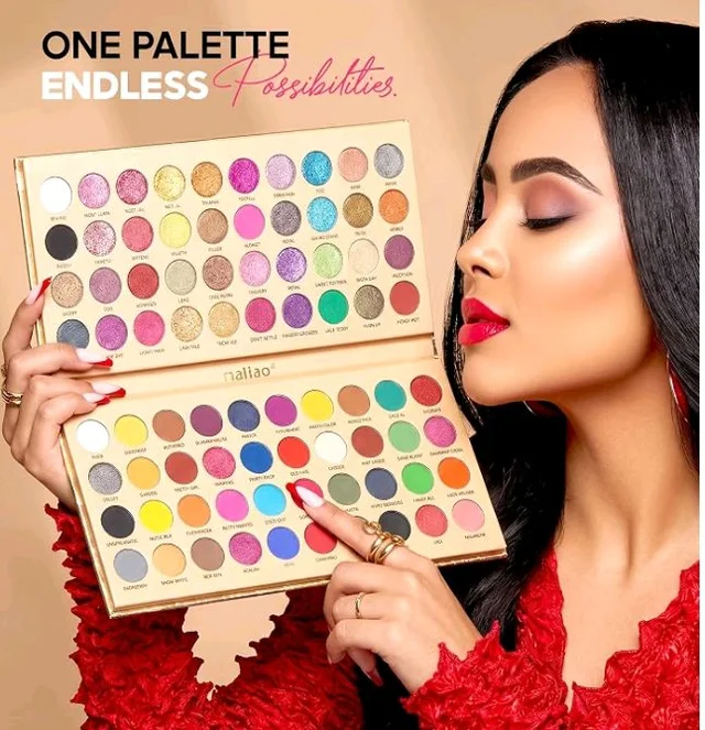 Maliao 96 Fire & Glow Eyeshadow Palette | 96 Color Warm Tone Eyeshadow Palette with Matte, Shimmer & Metallic Shades | Highly Pigmented & Blendable Long-Lasting Eye Makeup Palette (80g)