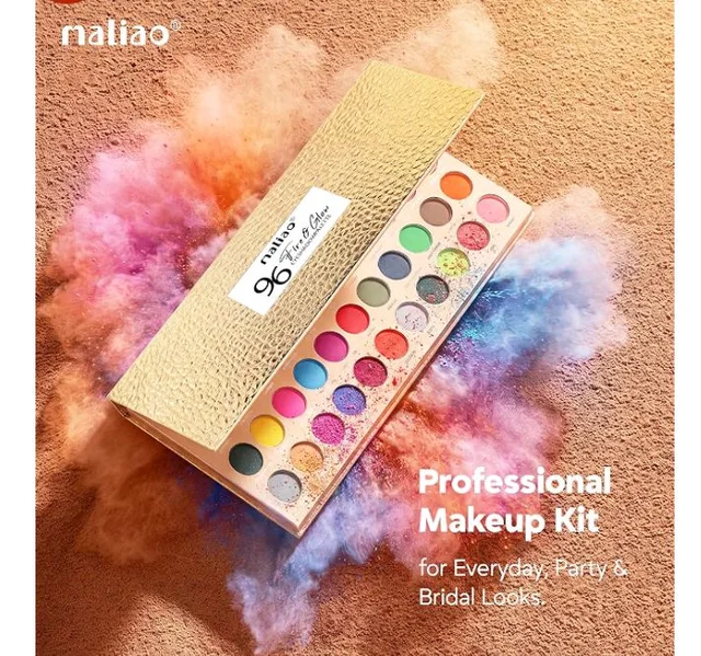 Maliao 96 Fire & Glow Eyeshadow Palette | 96 Color Warm Tone Eyeshadow Palette with Matte, Shimmer & Metallic Shades | Highly Pigmented & Blendable Long-Lasting Eye Makeup Palette (80g)