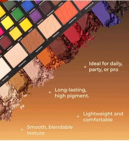 Maliao Terraced Palette - 56 Highly Pigmented Shades | Versatile Eyeshadow & Blush Palette, 68g