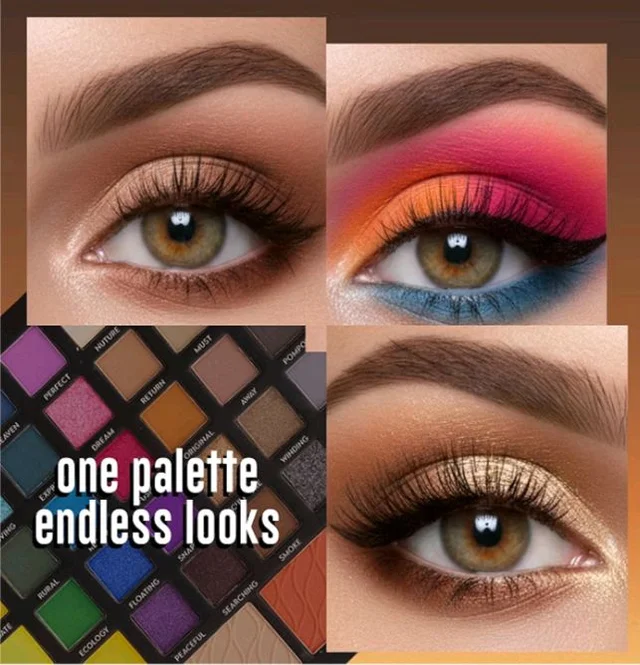 Maliao Terraced Palette - 56 Highly Pigmented Shades | Versatile Eyeshadow & Blush Palette, 68g