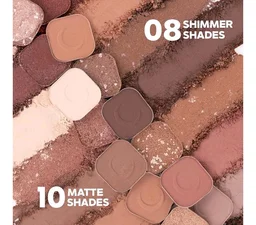 Maliao 18 Color Eyeshadow Palette | Highly Pigmented | Matte & Shimmer Shades | Long Lasting Blendable Eye Makeup | Moonlight Romance,18g