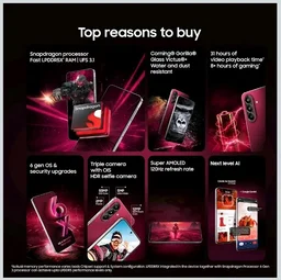 Samsung Galaxy M47 5G Mobile (Rogue Red, 8GB RAM, 128GB Storage, 6000mAh Battery)| 50MP OIS| Snapdragon Processor| LPDDR5X RAM,UFS 3.1 Storage| Gorilla Glass Victus+| sAMOLED| Knox Security| AI - rogue red