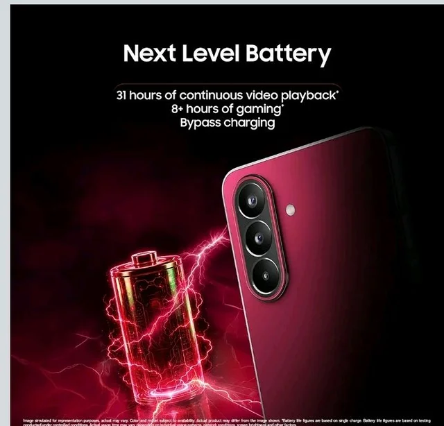 Samsung Galaxy M47 5G Mobile (Rogue Red, 8GB RAM, 128GB Storage, 6000mAh Battery)| 50MP OIS| Snapdragon Processor| LPDDR5X RAM,UFS 3.1 Storage| Gorilla Glass Victus+| sAMOLED| Knox Security| AI - rogue red