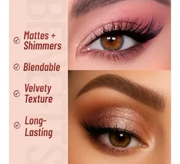 Swiss Beauty Awaken Eyeshadow Palette | Matte + Shimmer Finish | Long-Lasting | Blendable | Shade- 1. Blooming Rose, 11g
1K+ bought in past month
23%
off
Product Images and Videos (AI-Generated Alt Text)