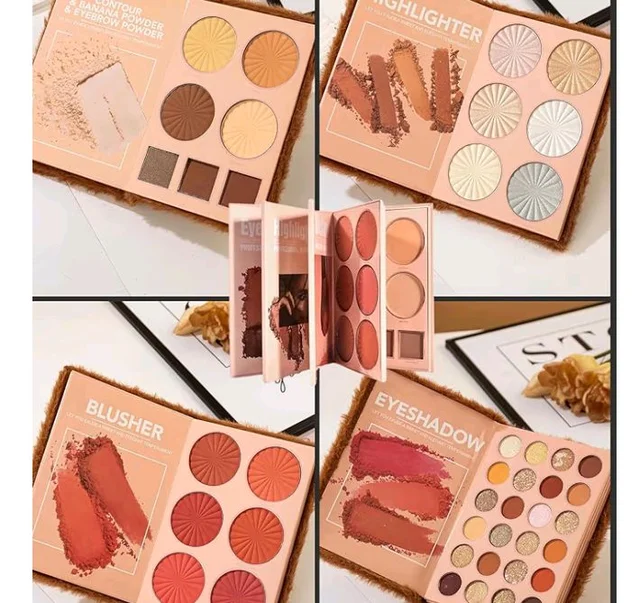 Womake Makeup Palette for Women | 20+ Highly Pigmented Eyeshadow Shades with Blush & Highlighter | Matte & Shimmer Makeup Palette | Long-Lasting Eye Makeup Kit