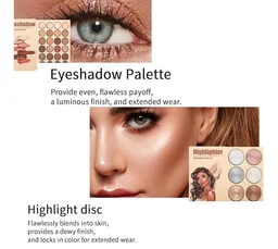 Womake Makeup Palette for Women | 20+ Highly Pigmented Eyeshadow Shades with Blush & Highlighter | Matte & Shimmer Makeup Palette | Long-Lasting Eye Makeup Kit