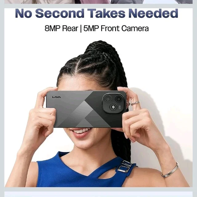 Lava Bold N4 Lite (Ghost Silver, 3GB RAM, 32GB Storage) | 6.56" qHD Display | 8MP Rear Camera | 5000 mAh Battery | Free Service @ Home | Fingerprint Reader | Charger & Phone-Cover in Box
- Ghost Silver