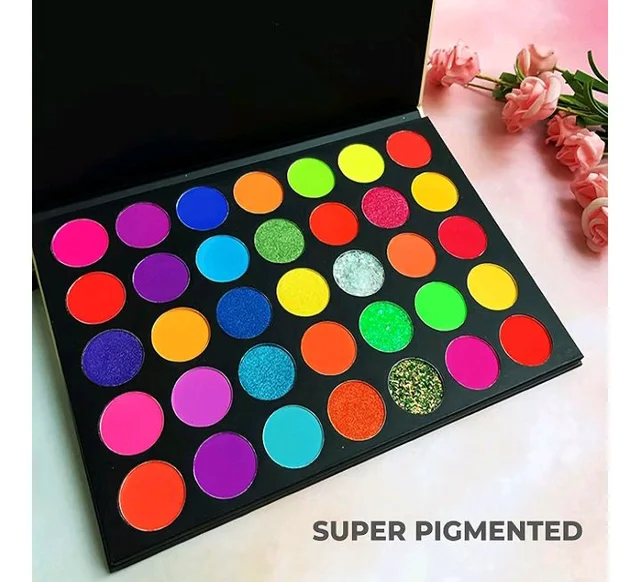 MAPPERZ Professional 35 Colors Mattes And Shimmers High Pigmented Eye Shadow Palette, Multicolor