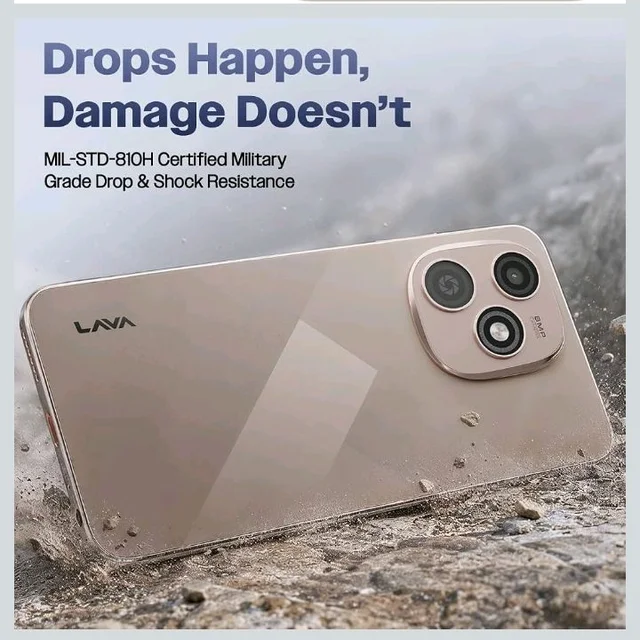 Lava Bold N4 Lite (Empire Gold, 3GB RAM, 32GB Storage) | 6.56" qHD Display | 8MP Rear Camera | 5000 mAh Battery | Free Service @ Home | Fingerprint Reader | Charger & Phone-Cover in Box - Empire gold