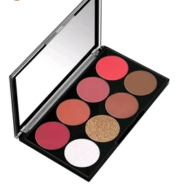 Colors Queen Ultra Professional Blush Palette with Shimmer Highlighters and Contour | Highly Pigmented & Easy to Blendable Shades | Lightweight Blush and Highlighter Palette (Shade - 03)