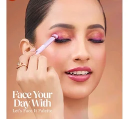 Hilary Rhoda Let’s Face It Face Palette | Highlighter & Blush | Contour | 9 Eyeshadows | Super-Fine Particles | No Fallout | Matte & Shimmer Finish -23.4g (Sun Downer |Shade 02)