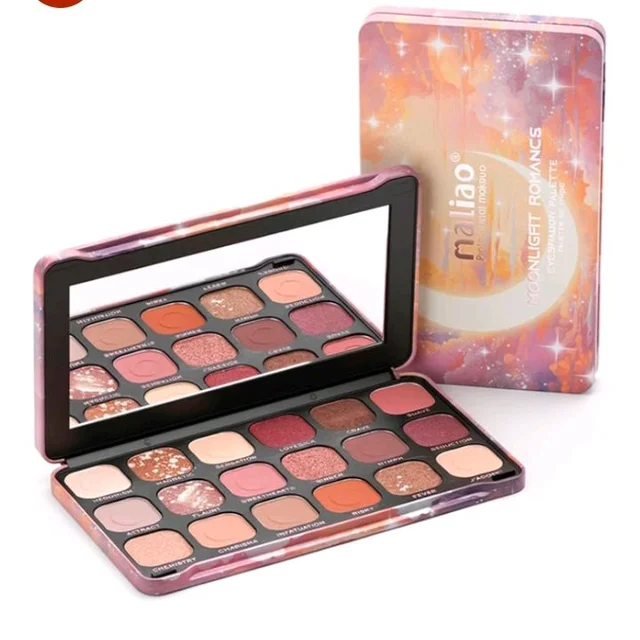Maliao 18 Color Eyeshadow Palette | Highly Pigmented | Matte & Shimmer Shades | Long Lasting Blendable Eye Makeup | Moonlight Romance,18g