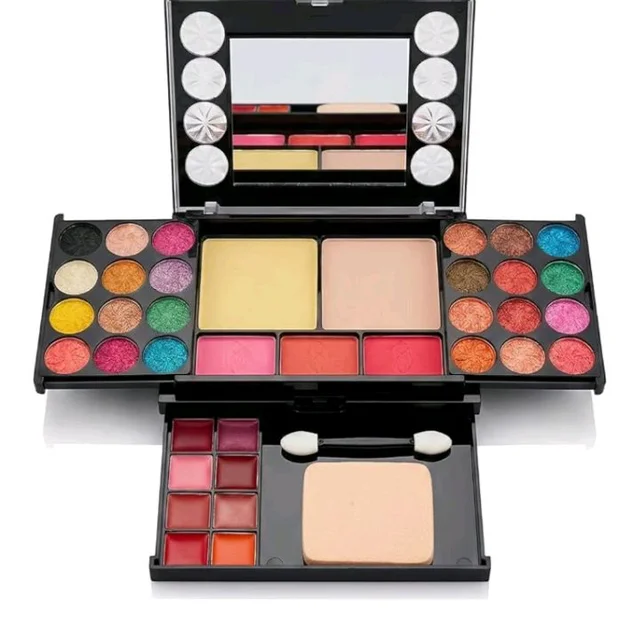 Owlex 40 Shades All-in-One Professional Makeup Kit Multi-Layer Cosmetic Palette with Eyeshadow, Blush, Lip Colors, Face Powder, Mirror & Applicator Complete Travel Makeup Set for Women & Girls