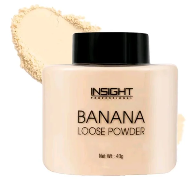 INSIGHT Banana Loose Powder 40g | Lightweight| Long-Lasting Coverage|Oil-Absorbing Finish| Reduces Shine| Suitable for All Skin Types