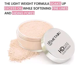 HD Pure Matte Loose Powder 15g – Oil Control Setting Powder with Long-Lasting Makeup Lock, Minimizes Pores & Fine Lines, Lightweight Matte Finish, 100% Vegan & Cruelty-Free - Golden Banana